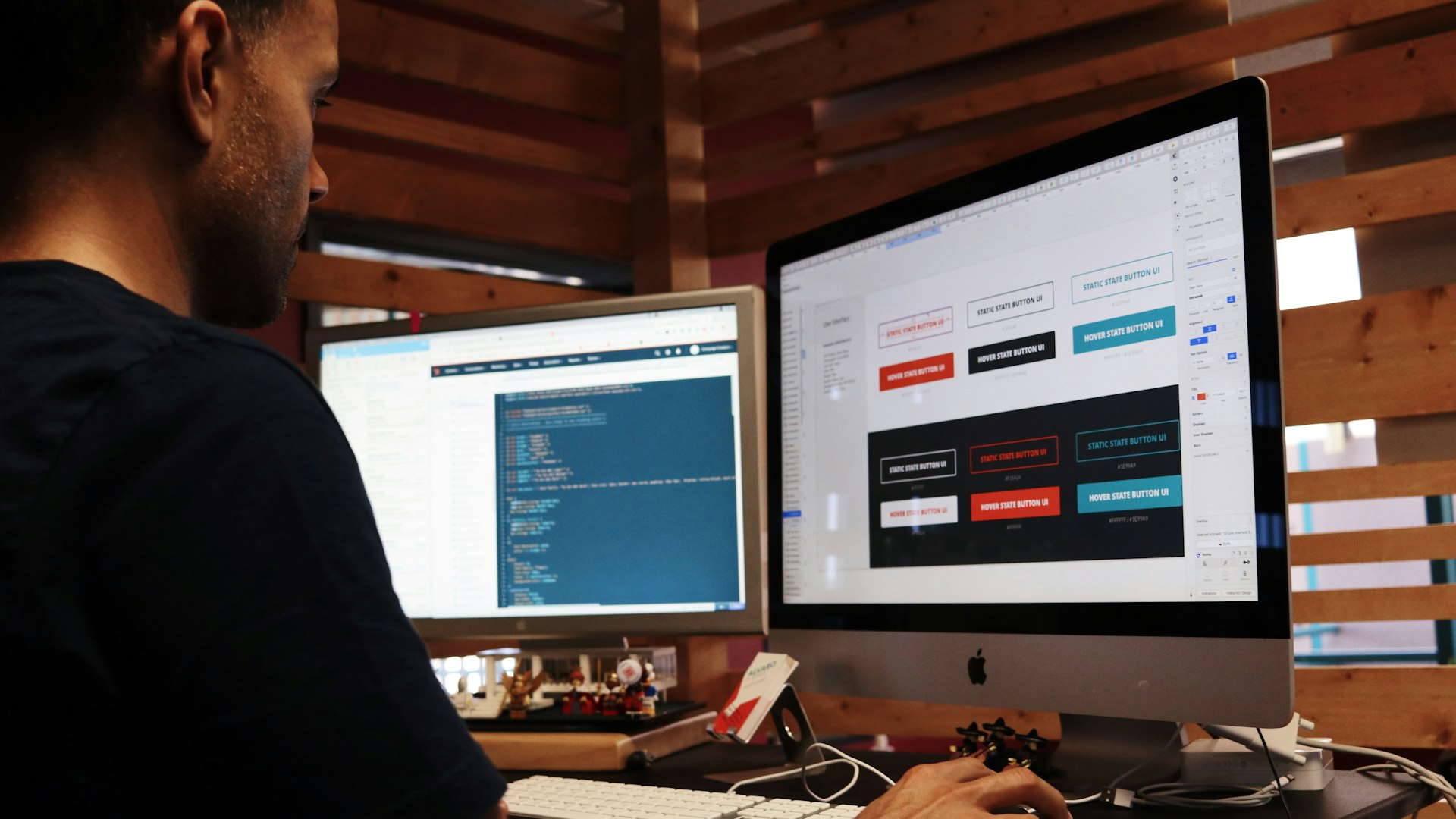Modern workspace with laptop and business analytics